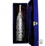 Серебряная бутылка для водки или коньяка "Бастион" (Объем 500 мл)