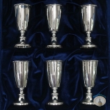Набор серебряных рюмок для водки или коньяка 925 пробы "Белоснежка-2" (6 шт)