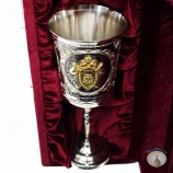 Серебряный бокал с позолоченным гербом "Следственный комитет"