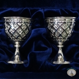 Набор серебряных рюмок для водки или коньяка "Мистика" (2 шт) (объем 1 рюмки 45 мл)