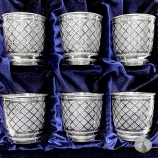 Набор серебряных стаканов "Венеция" (6 шт) (объем 1 стакана 230 мл)