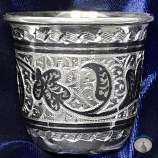 Серебряная стопка для водки или коньяка "Заря" (объем 30 мл)