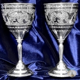 Набор серебряных бокалов "Сияние" (2 шт) (объем 1 бокала 150 мл)