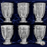Набор серебряных стаканов "Оазис" (6 шт) (объем 1 стакана 250 мл)