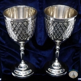 Набор серебряных бокалов "Камелот" (2 шт) (объем 1 бокала 150 мл)