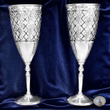 Набор серебряных бокалов "Иллюзия" (2 шт) (объем 1 бокала 130 мл)
