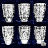 Набор серебряных стаканов "Эскиз-4" (6 шт) (объем 1 стакана 270 мл)