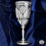 Серебряная рюмка для водки или коньяка "Жасмин-4" (объем 75 мл)