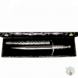 Серебряный кинжал-кортик с гравировкой, чернением и каленой сталью "Арго"