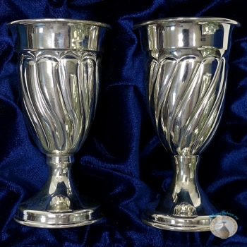 Набор серебряных рюмок для водки или коньяка "Мираж" (2 шт) (объем 1 рюмки 65 мл)