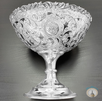 Серебряная ваза-фруктовница "Лира-4"