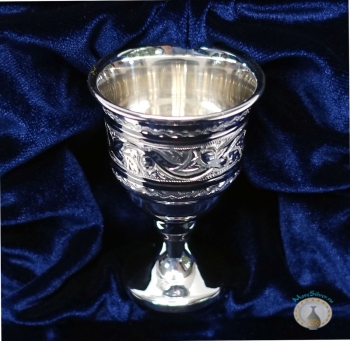 Серебряная рюмка для водки или коньяка "Идилия-2" (объем 30 мл)