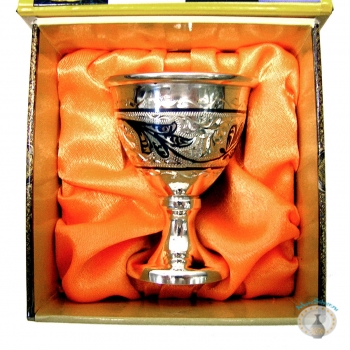 Серебряная рюмка для водки или коньяка "Идилия" (объем 45 мл)