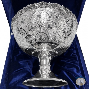 Серебряная ваза-фруктовница "Ниагара-2"