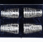 Набор серебряных стаканов "Эскиз-3" (4 шт) (объем 1 стакана 330 мл) - фото 1