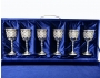 Набор серебряных бокалов "Восход" (6 шт) (объем 1 бокала 150 мл) - фото 1