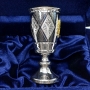 Серебряная рюмка для водки или коньяка с позолоченным гербом России "Ветеран-2" (объем 50 мл) - фото 2