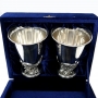 Набор серебряных стаканов "Вьюн" (2 шт) (объем 1 стакана 220 мл) - фото 1