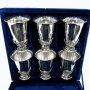 Набор серебряных стаканов "Вьюн" (6 шт) (объем 1 стакана 220 мл) - фото 1