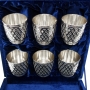 Набор серебряных стаканов "Мозаика" (6 шт) (объем 1 стакана 230 мл) - фото 1