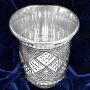 Серебряная стопка для водки или коньяка "Алмазная грань-2" (объем 50 мл) - фото 1
