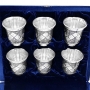 Набор серебряных стопок для водки или коньяка "Алмазная грань-2" (6 шт) (объем 1 стопки 50 мл) - фото 1