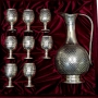 Серебряный сервиз для вина или воды "Мускат-2" (10 предметов) - фото 3