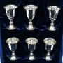 Набор серебряных рюмок для водки или коньяка 925 пробы "Белоснежка" (6 шт) (объем 1 рюмки 45 мл) - фото 1