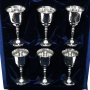 Набор серебряных рюмок для водки или коньяка 925 пробы "Белоснежка-3" (6 шт) - фото 1