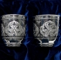 Набор серебряных стаканов "Орнамент" (2 шт) - фото 1