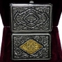 Серебряный портсигар с позолоченным орнаментом "Арабская ночь" - фото 5