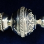Эксклюзивный кинжал "Империя" с дамасской сталью, авторская работа, использованы серебро, золото, 84 бриллианта, кость бивня моржа, кость мамонта - фото 4