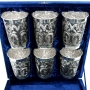 Набор серебряных стаканов "Кардинал" (6 шт) (объем 1 стакана 310 мл) - фото 1