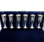 Набор серебряных бокалов "Лоза" (6 шт) (объем 1 бокала 180 мл) - фото 1