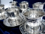 Набор серебряных чашек чайных с блюдцами "Рассвет-2" (6 шт, 12 предметов) (объем 1 чашки 180 мл) - фото 2