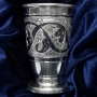 Серебряная стопка для водки или коньяка "Атлант" - фото 1