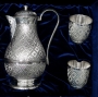 Серебряный набор для воды или вина "Сказка востока" (4 предмета) - фото 3