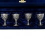 Набор серебряных рюмок для водки или коньяка "Мистика" (4 шт) (объем 1 рюмки 45 мл) - фото 1