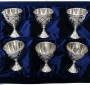 Набор серебряных рюмок для водки или коньяка "Мистика" (6 шт) (объем 1 рюмки 45 мл) - фото 1