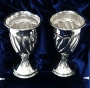 Набор серебряных рюмок для водки или коньяка "Мираж" (2 шт) (объем 1 рюмки 65 мл) - фото 1