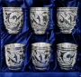 Набор серебряных стаканов "Кубачи-5" (6 шт) (объем 1 стакана 230 мл) - фото 1