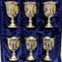 Набор серебряных рюмок для водки или коньяка "Символ-2" (6 шт) (объем 1 рюмки 55 мл) - фото 2