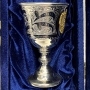 Серебряная рюмка для водки или коньяка с позолоченным гербом России "Сияние-3" (объем 60 мл) - фото 2