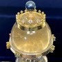 Кинжал "Беринг-2" с бриллиантами, серебром, золотом, черным жемчугом, натуральными сапфирами, горным хрусталем, вставки из кости бивня мамонта, дамасской сталью - фото 3