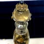 Кинжал "Беринг-2" с бриллиантами, серебром, золотом, черным жемчугом, натуральными сапфирами, горным хрусталем, вставки из кости бивня мамонта, дамасской сталью - фото 7