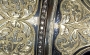 Кинжал "Беринг-2" с бриллиантами, серебром, золотом, черным жемчугом, натуральными сапфирами, горным хрусталем, вставки из кости бивня мамонта, дамасской сталью - фото 9