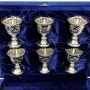 Набор серебряных рюмок для водки или коньяка "Элегия" (6 шт) (объем 1 рюмки 30 мл) - фото 1