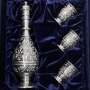 Серебряный набор для водки или коньяка "Камелот-2" (4 предмета) - фото 3