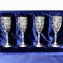Набор серебряных рюмок для водки или коньяка "Весна-2" (4 шт) (объем 1 рюмки 75 мл) - фото 1