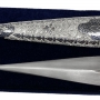 Серебряный двусторонний кинжал с гравировкой, чеканкой, чернением и каленым лезвием "Кардинал-2" - фото 5